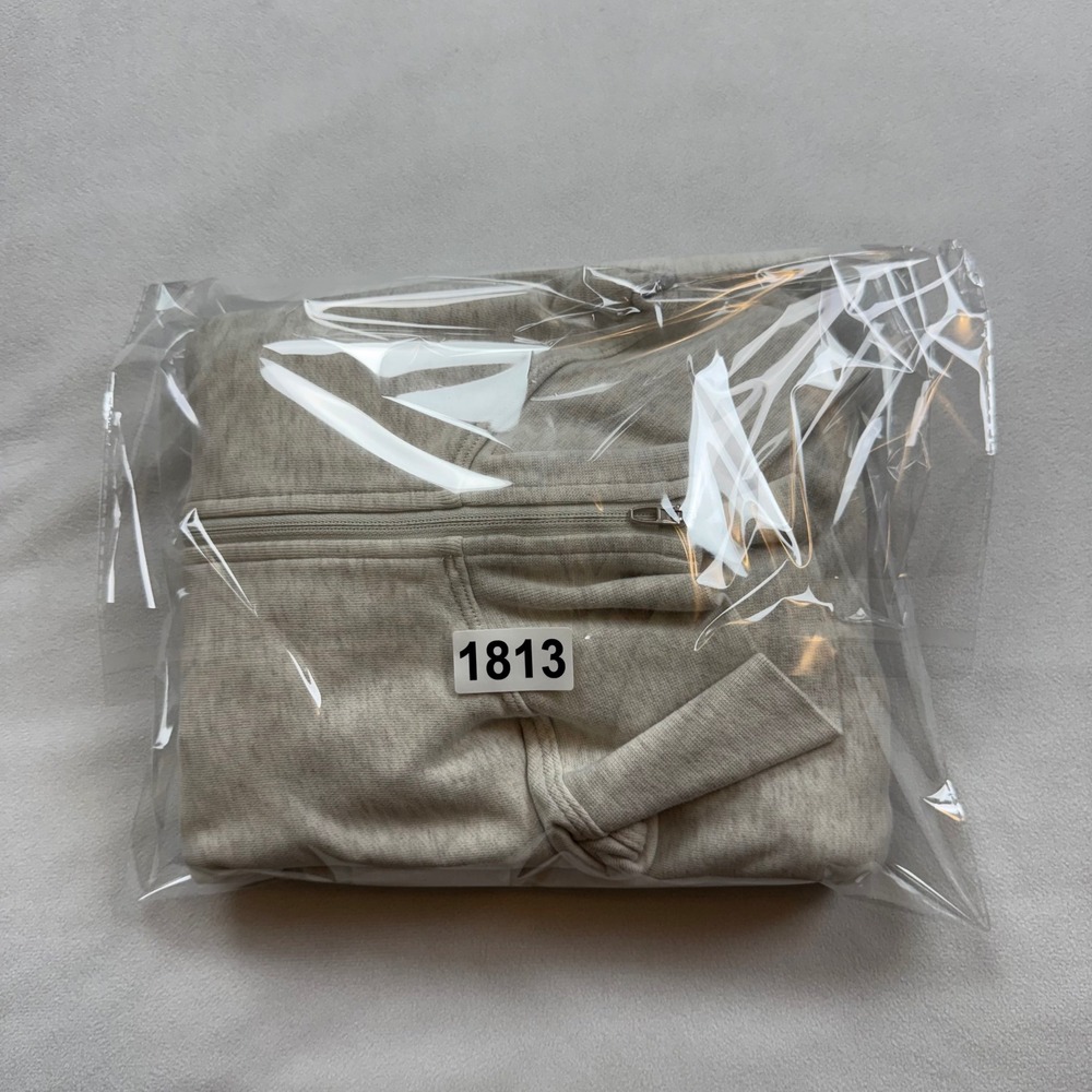 Lululemon Steady State Half Zip Pullover Mens Medium Heathered Light Grey Fleece - Picture 7 of 7